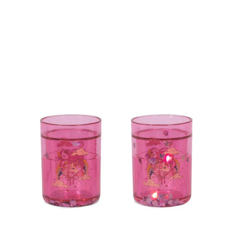 2er-Pack Glitzerbecher Horn Stars