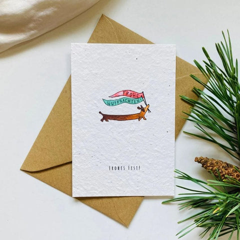 Einpflanzbares Kartenset Weihnachten Mistletoe rechteckig