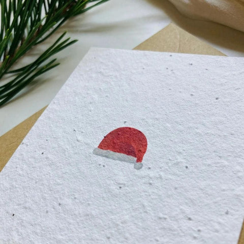 Einpflanzbares Kartenset Weihnachten Schneemann rechteckig