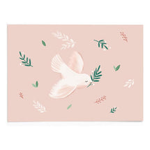 54Illustration Postkarte Geburt/Taufe rosa