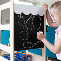 Montessori Lernturm EINKAUFSLADEN 4in1 mit Tafel